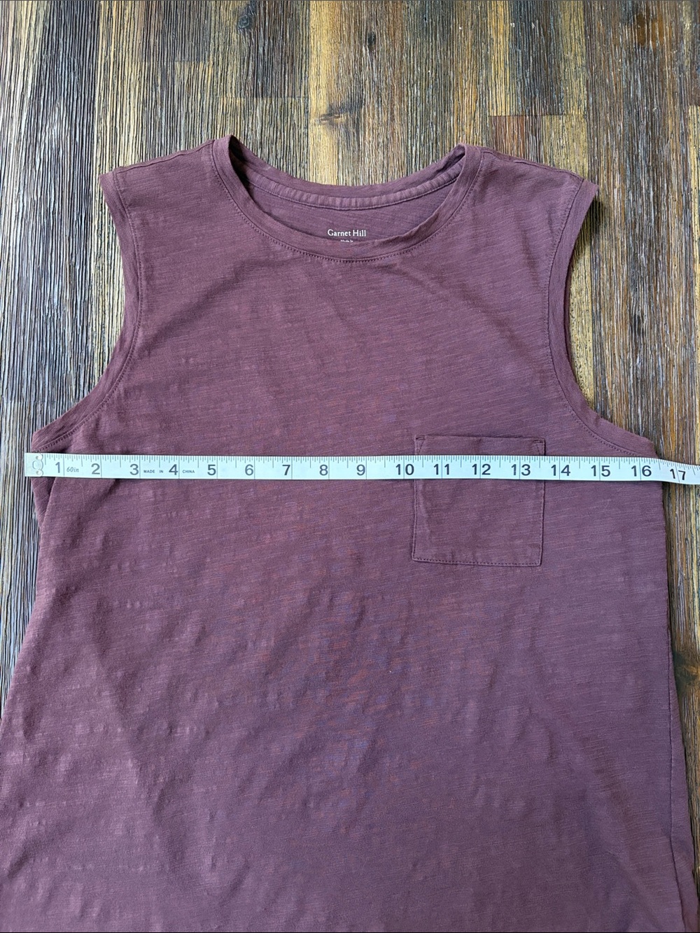 Garnet Hill Women’s Weekender Crewneck Pocket Tank Top EUC SZ S - Picture 4 of 6